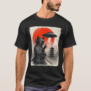 Camiseta Samurai Ninja Cat Warrior OFO Animes Japoneses pre