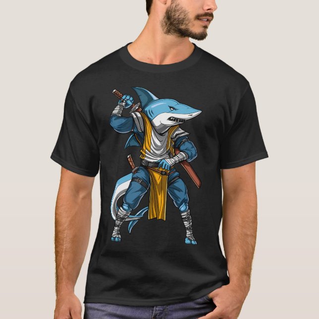 Camiseta Samurai Ninja Tubarão (Frente)