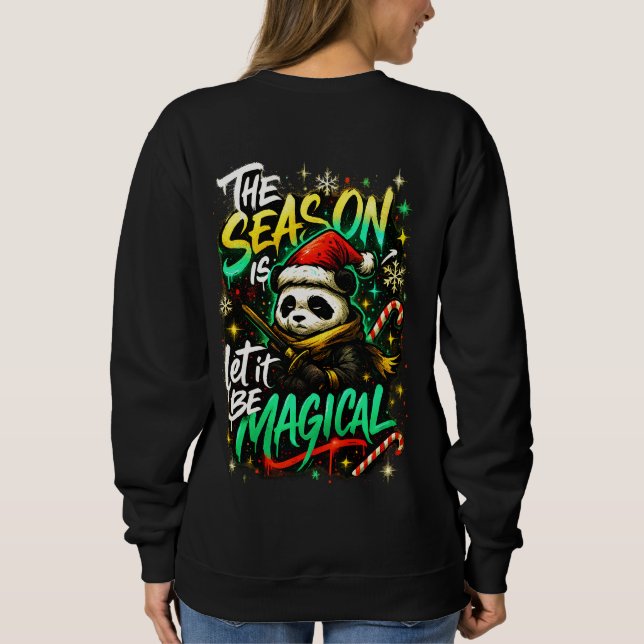 Camiseta Samurai Panda Girls' Magical christmas Street styl (Verso)