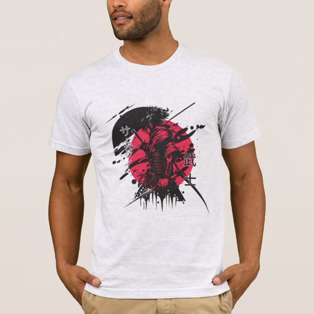 Camiseta samurai para homens (Frente)