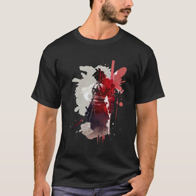 Camiseta Samurai para Homens e Mulheres Ronin 5 (Frente)