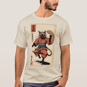 Camiseta Samurai Paws: O Ronin Vermelho