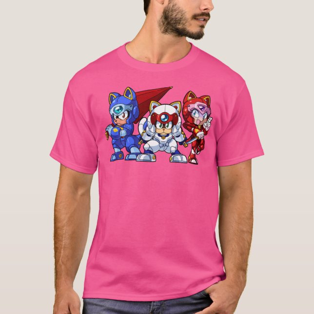 Camiseta Samurai Pizza Cats Trio (Frente)