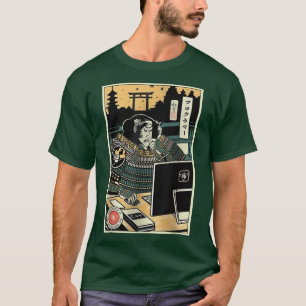 Camiseta Samurai Programmer 2 Computer Science Ukiyoe Japão