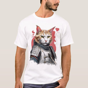 Camiseta Samurai Punk Cat