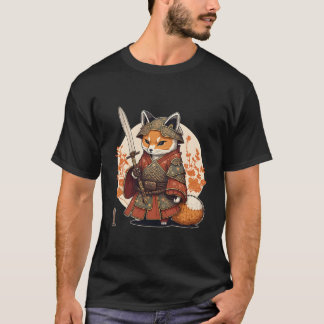 Camiseta Samurai Raposa Guerreira Japonesa Ninja Raposa Kaw