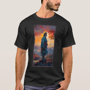 Camiseta Samurai Retro Japonês Warrior Impressão Art Japan