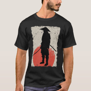 Camiseta Samurai Retro Vintage Guerreiro Japonês Espadachim
