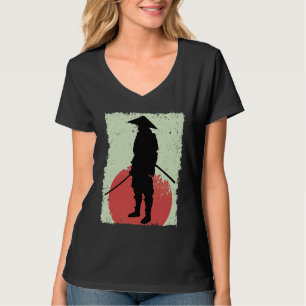 Camiseta Samurai Retro Vintage Guerreiro Japonês Espadachim