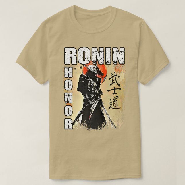 Camiseta Samurai Ronin Straw Hat Warrior Sword Fighter Japa (Frente do Design)