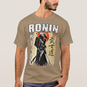 Camiseta Samurai Ronin Straw Hat Warrior Sword Fighter Japa
