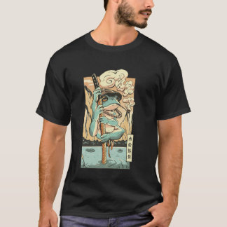 Camiseta Samurai Sapo em Jardim Zen