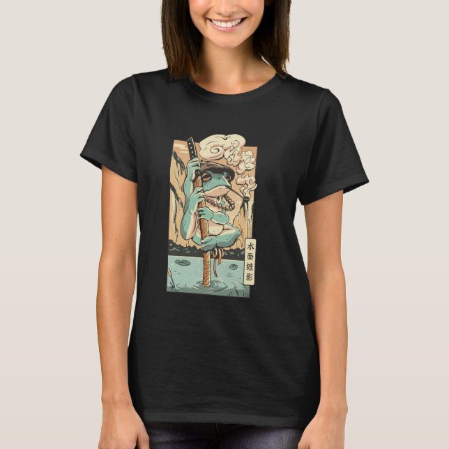 Camiseta Samurai Sapo em Jardim Zen (Frente)