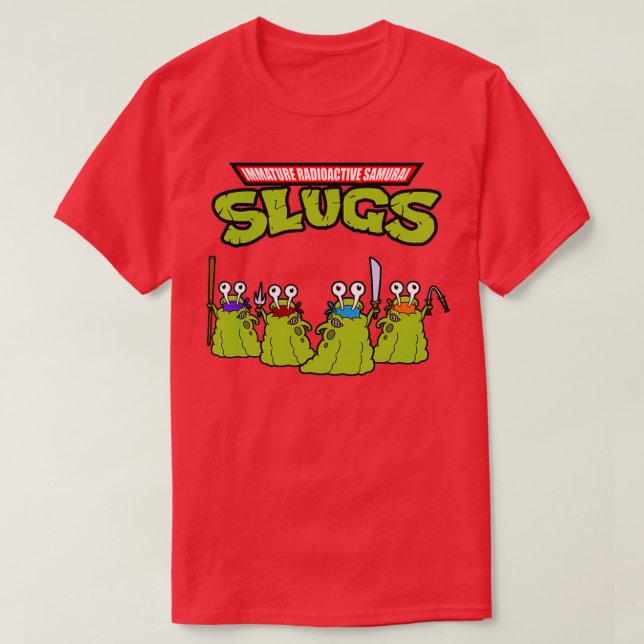 Camiseta Samurai Slugs Radioativos Immaturos (Frente do Design)