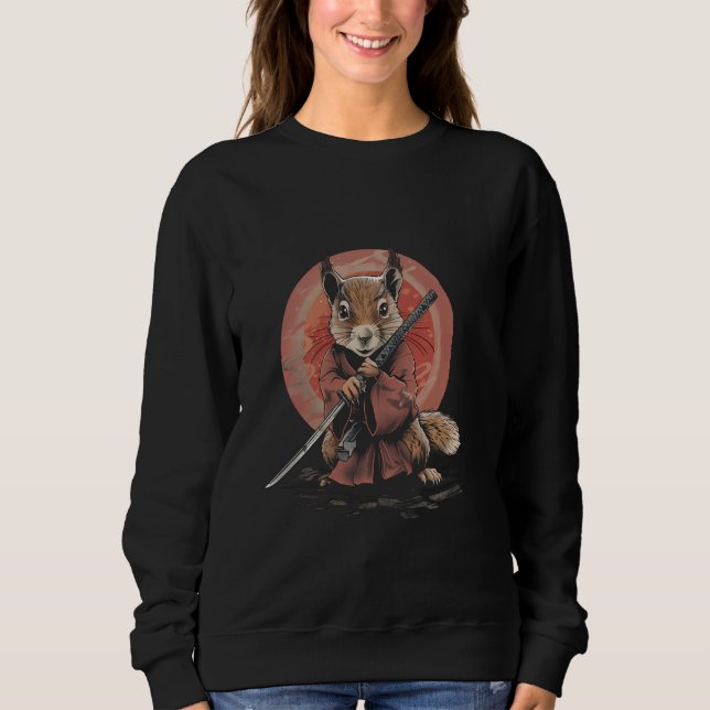 Camiseta Samurai Squirrel Japonês Ninja Squirrel Japonês (Frente)