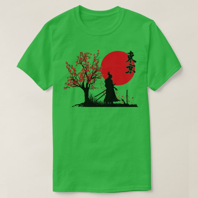 Camiseta Samurai Story HDR Graphics Art Japonês (Frente do Design)