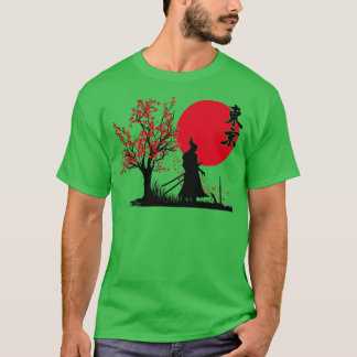 Camiseta Samurai Story HDR Graphics Art Japonês