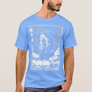 Camiseta Samurai Tocando Tambores Futuro Japonês Arte Do Ja
