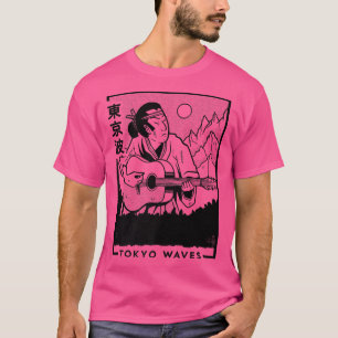 Camiseta Samurai Tocando Violão Futuro Japonês Arte Do Japã