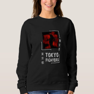 Camiseta Samurai Tóquio Combateu o Estilo Fanart no Topo