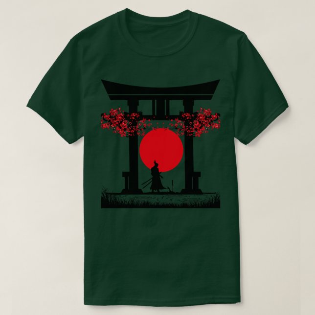 Camiseta Samurai Torii Gate Vibes Japoneses (Frente do Design)