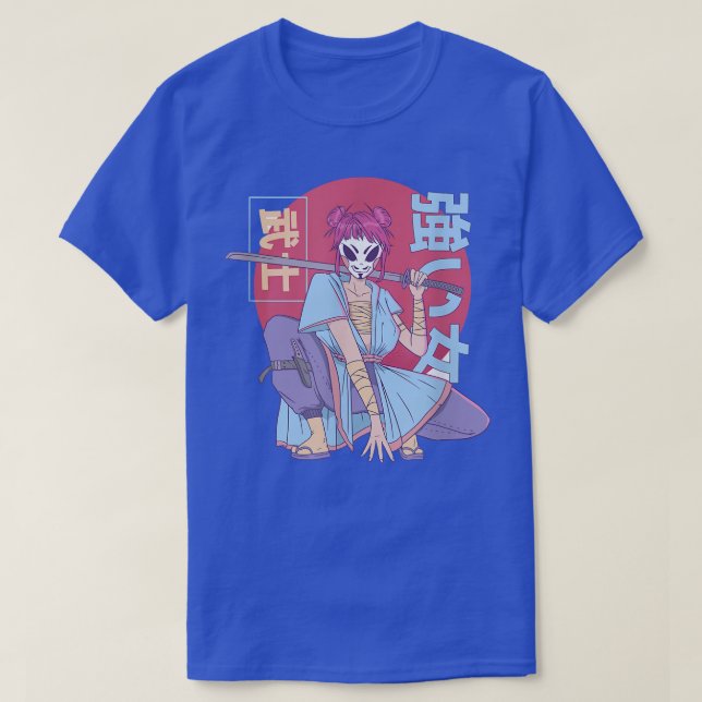 Camiseta Samurai Warrior Anime Japonês (2) (Frente do Design)