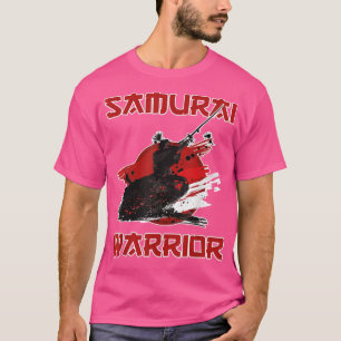 Camiseta Samurai Warrior Asiático Arte de Combate à Cópia d