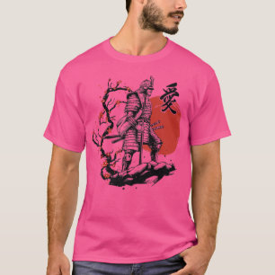 Camiseta Samurai Warrior bushido code Japonês Cultura red 