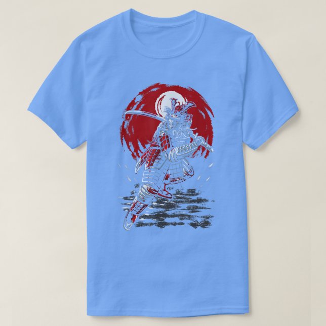 Camiseta Samurai warrior bushido sword martial arts retro g (Frente do Design)