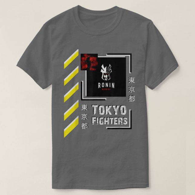 Camiseta Samurai Warrior Japão Tóquio Combateu Estilo Cloth (Frente do Design)