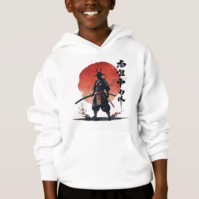 Camiseta Samurai Warrior Japonês Sunset Aestético (Frente)