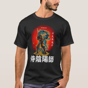 Camiseta Samurai Warrior Omiogy Earth Com Katana Japonesa