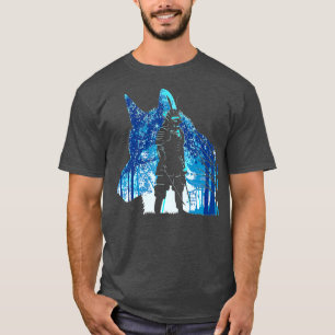 Camiseta Samurai wolf temple japanês guerreiro katanas