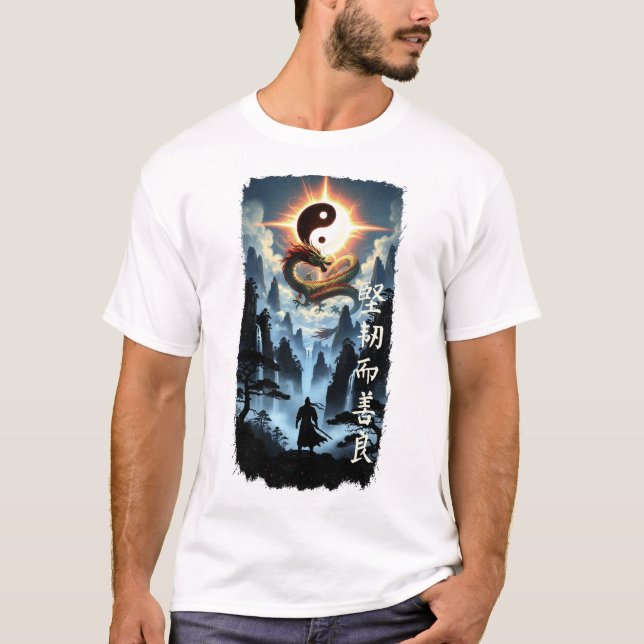 Camiseta Samurai - Yin e Yang (Frente)