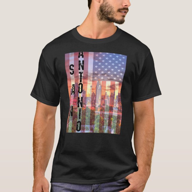 Camiseta San Antonio Skyline Texas (Frente)