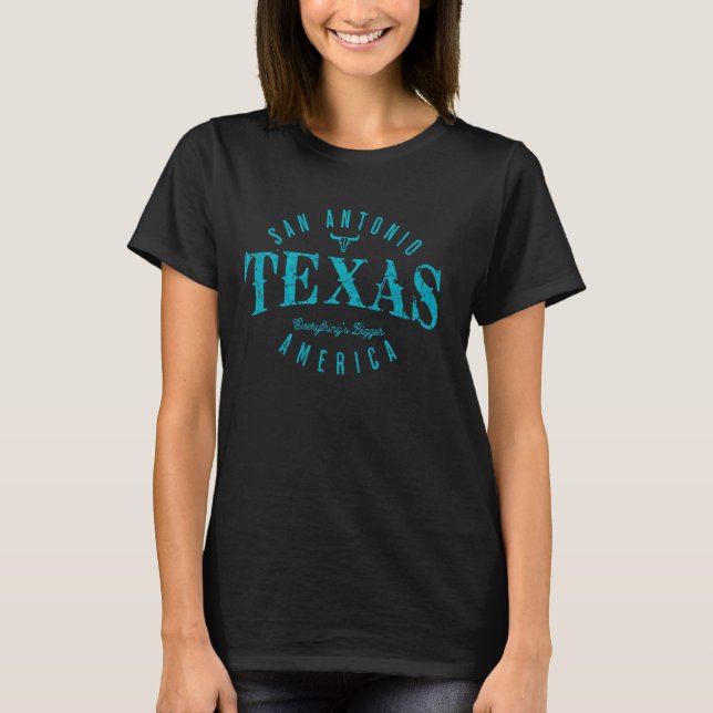 Camiseta San Antonio Texas s Efeito de Desvanecimento Vinta (Frente)