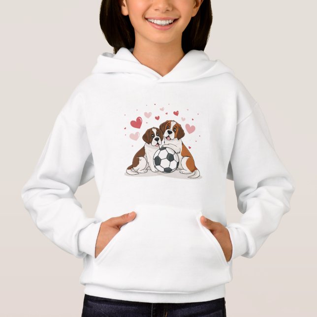 Camiseta San Bernardo with soccer ball for Valentine's Day (Frente)