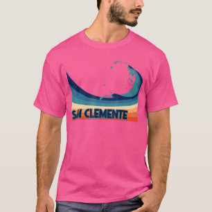 Camiseta San Clemente California Retro Surf Navegação e Pei