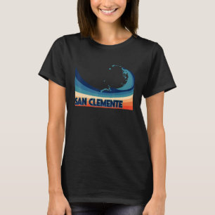 Camiseta San Clemente California Retro Surf Navegação e Pei