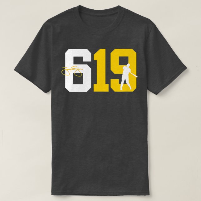 Camiseta San Diego 619 Area Code Baseball Inspirado (Frente do Design)