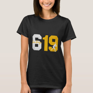Camiseta San Diego 619 Vintage 90 Beisebol Player Silhouet