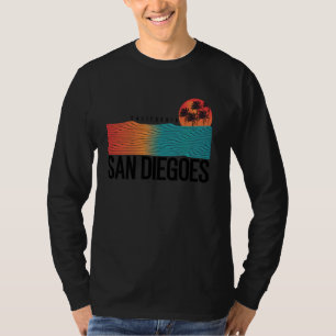 Camiseta San Diego Beaches Homens da Califórnia Surfboardan