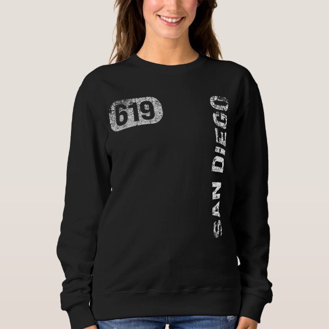 Camiseta San Diego California 619 Area Code Retro (Frente)