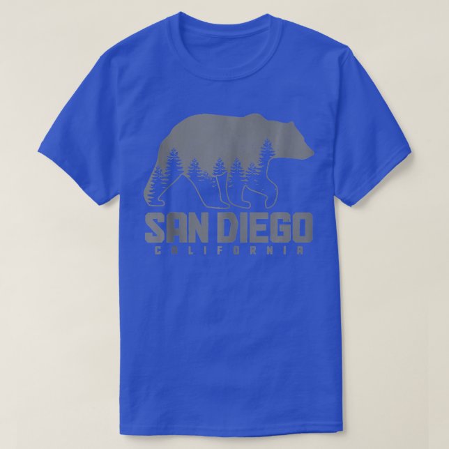 Camiseta San Diego California Bear Grizzly Orgulho ao ar li (Frente do Design)