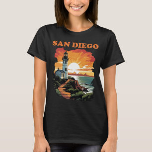 Camiseta San Diego Farol Laranja Viagem