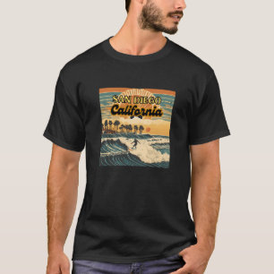 Camiseta San Diego, Oceano de Surfe da Califórnia