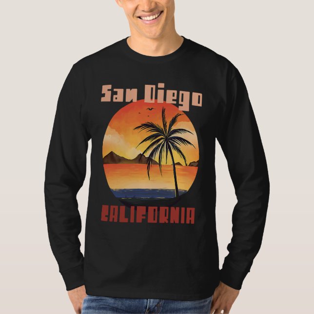 Camiseta San Diego Palm trees California Vacation Beach Oce (Frente)