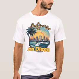 Camiseta San Diego, "Surf, Sol e Mar"