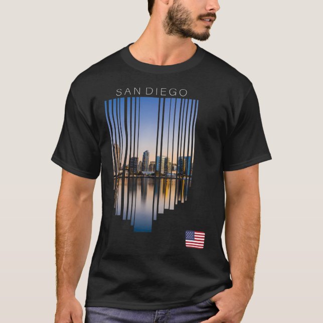 Camiseta San Diego Us Flag (Frente)