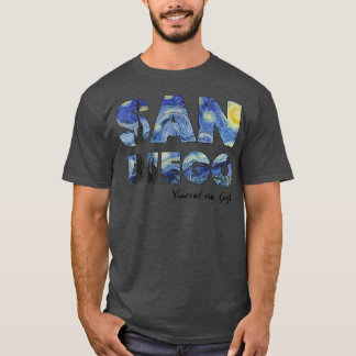 Camiseta San Diego Van Gogh Starry Night Art Vincent Van Go
